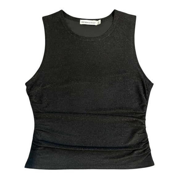 Rebecca Minkoff Tops - Rebecca Minkoff Metallic Black Sleeveless Top L